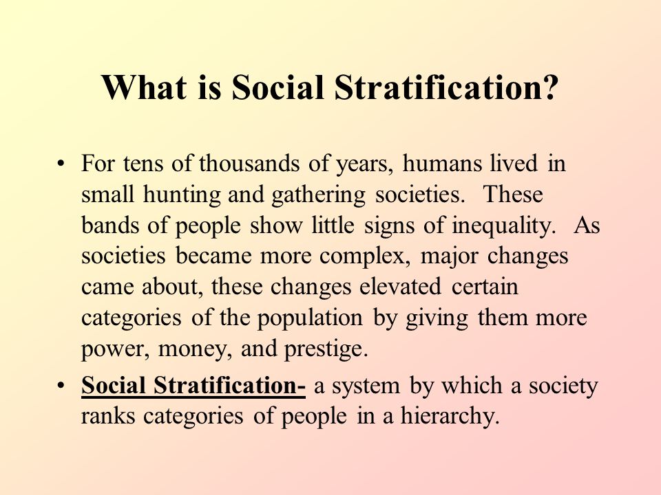 Questions on Social Stratification